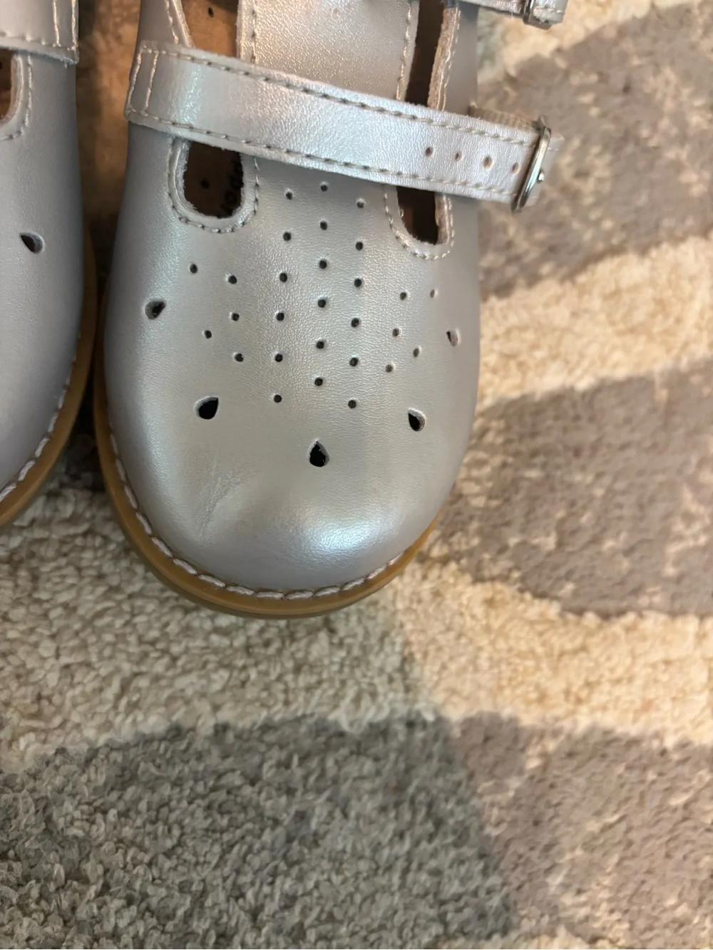 Kids Silver Double-Buckle footmates